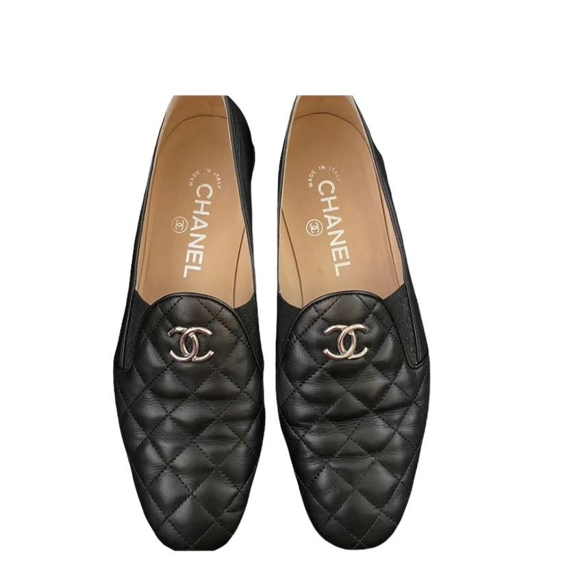 Chanel Quilted Leather Loafers