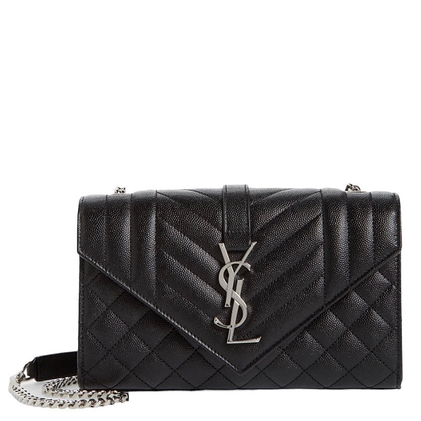 Saint Laurent Small Envelope Calfskin Leather Crossbody Bag